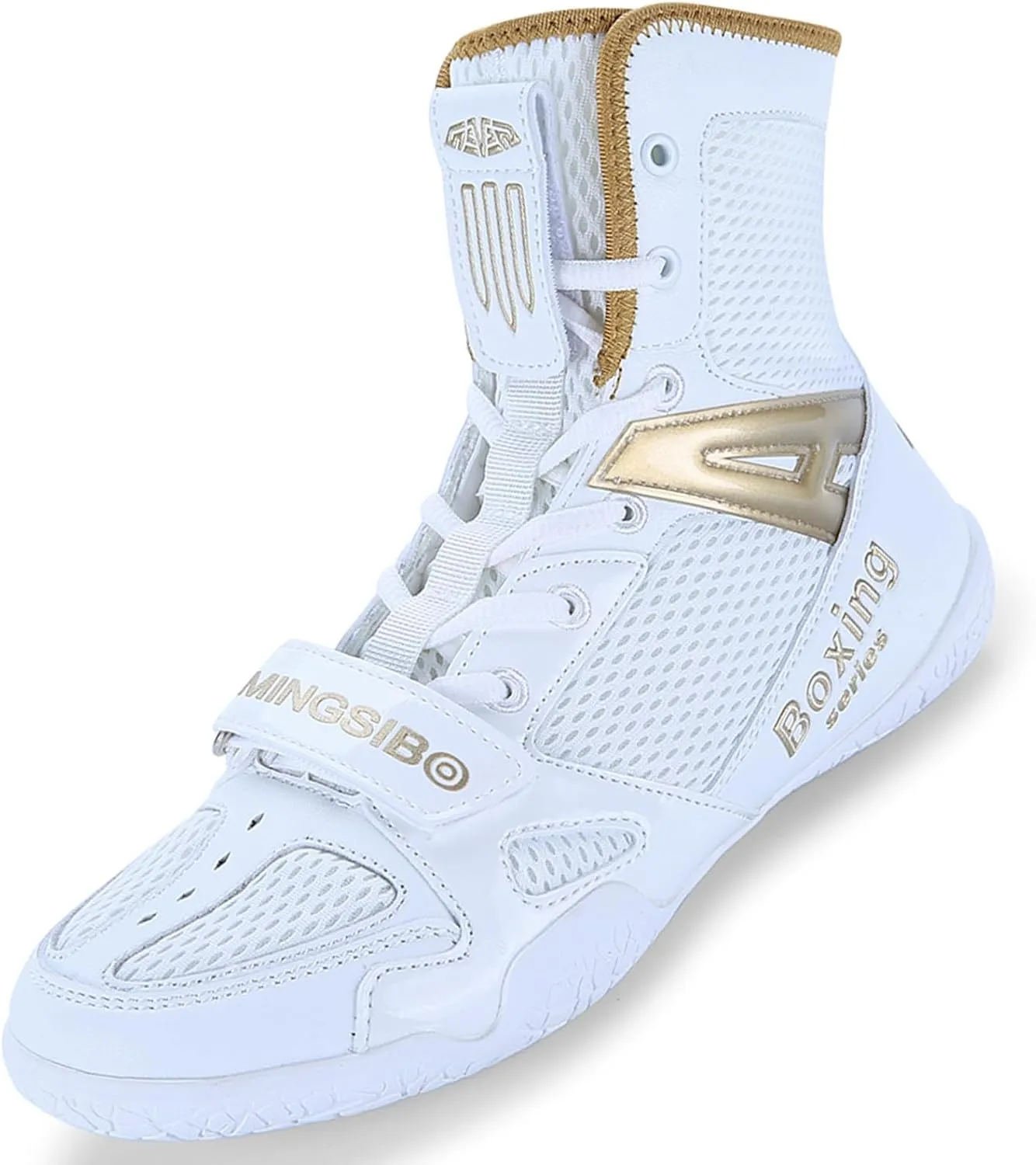 Men Women Wrestling Shoes High Top Boxing Sneakers Boys & Girls Fighting Shoes Powerlifting Bodybuilding Boots