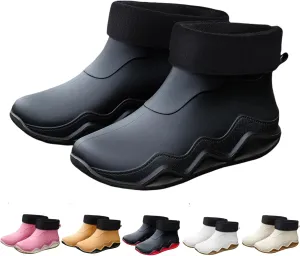 Men's and women's couple fashion rain boots, non-slip wear-resistant waterproof rain shoes for outdoor work fishing travel