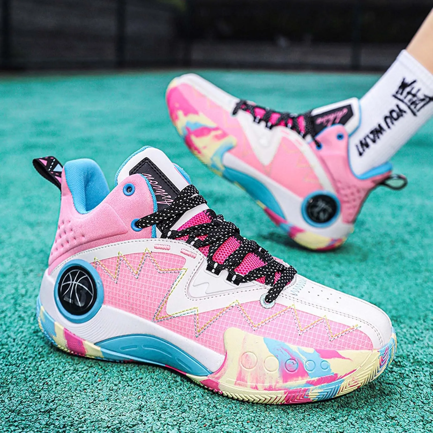 Men’s Basketball Shoes, Indoor or Outdoor Basketball Sneakers for Men, Street or Court