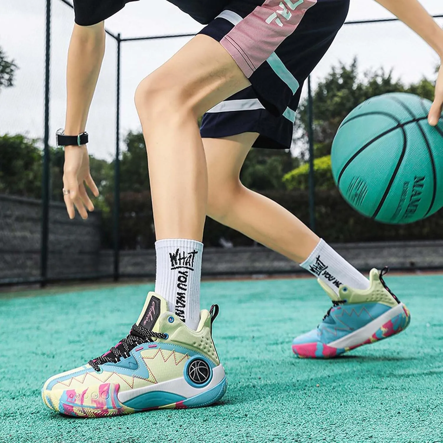 Men’s Basketball Shoes, Indoor or Outdoor Basketball Sneakers for Men, Street or Court