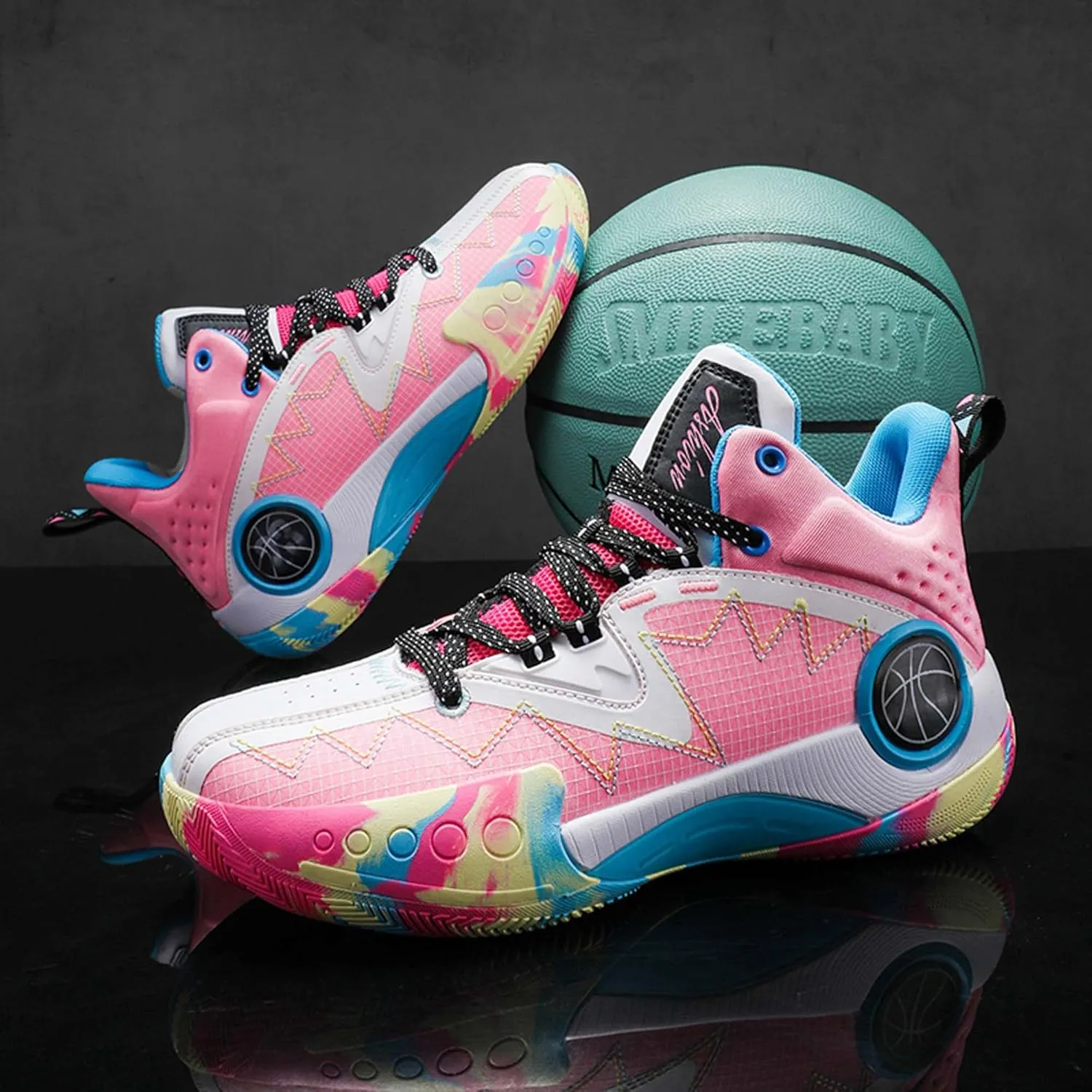 Men’s Basketball Shoes, Indoor or Outdoor Basketball Sneakers for Men, Street or Court