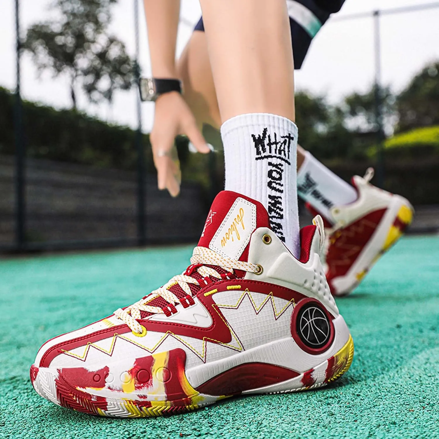 Men’s Basketball Shoes, Indoor or Outdoor Basketball Sneakers for Men, Street or Court