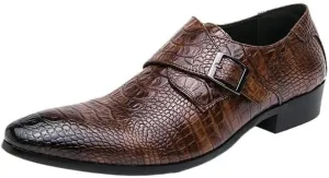 Men's Black Crocodile Leather Loafers, Luxury Casual Dress Shoes, Slip-On Moccasins, Italian Fashion Driving Shoes for Men