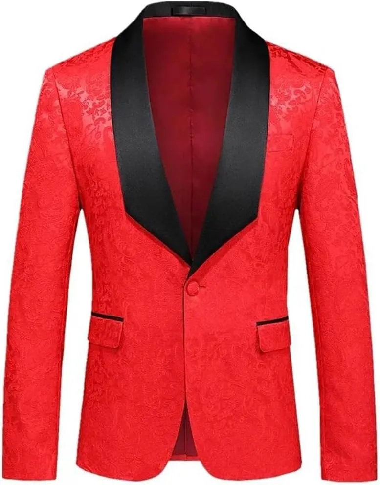 Men’S Black Double Breasted Wedding Suit Jacket Formal Blazer with Notched Collar Long Sleeve Regular Length