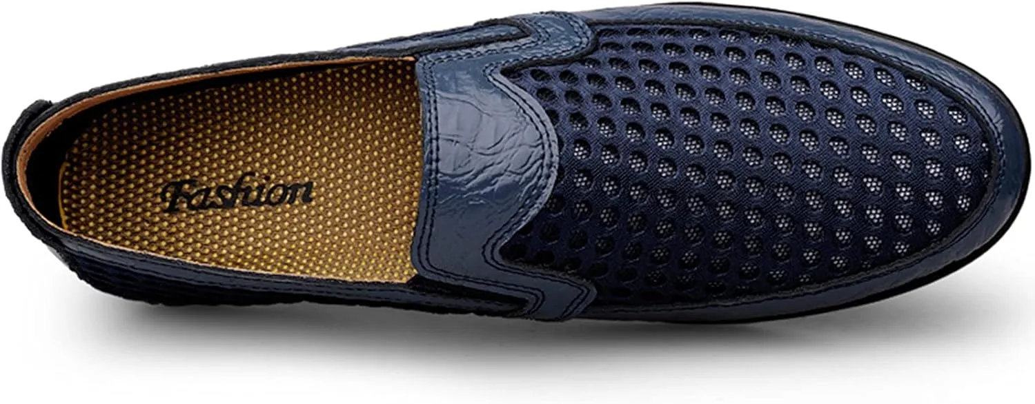 Men's Breathable Mesh Loafers Casual Slip-on Outdoor Walking Hiking Shoes