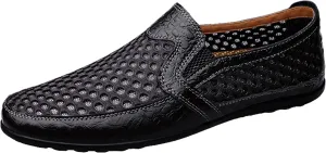 Men's Breathable Mesh Loafers Casual Slip-on Outdoor Walking Hiking Shoes