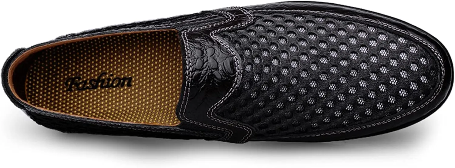 Men's Breathable Mesh Loafers Casual Slip-on Outdoor Walking Hiking Shoes