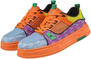 Men's Casual Street Fashion Low-Top Sneakers with Random Pattern, Perfect for Daily Wear