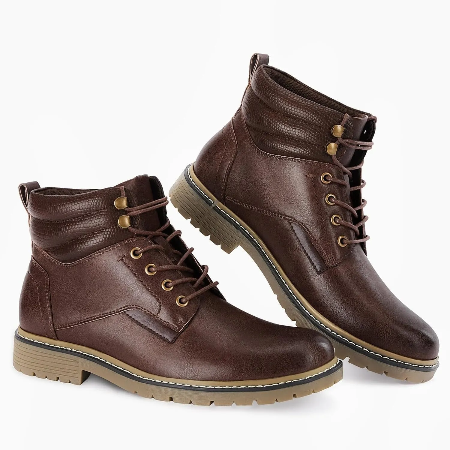 Mens Chukka Boots Motorcycle Casual Hiking Waterproof Lace up Lightweight Combat Ankle Booties Oxford Dress Work Shoes