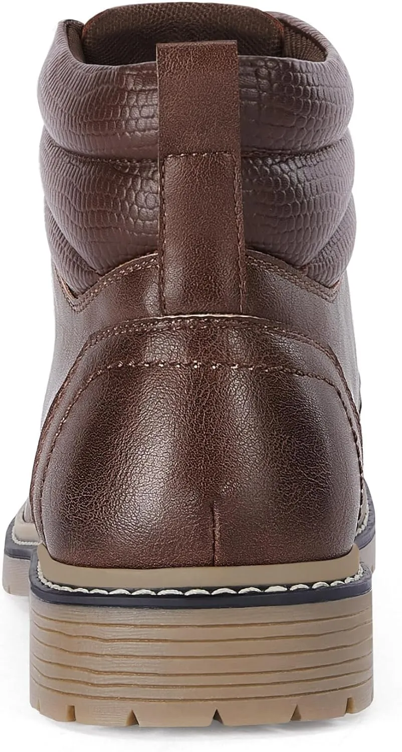 Mens Chukka Boots Motorcycle Casual Hiking Waterproof Lace up Lightweight Combat Ankle Booties Oxford Dress Work Shoes