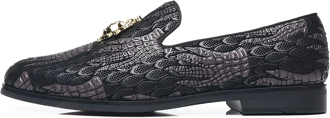 Mens Dress Loafers Buckle Fashion Luxury Party Wedding Shoes