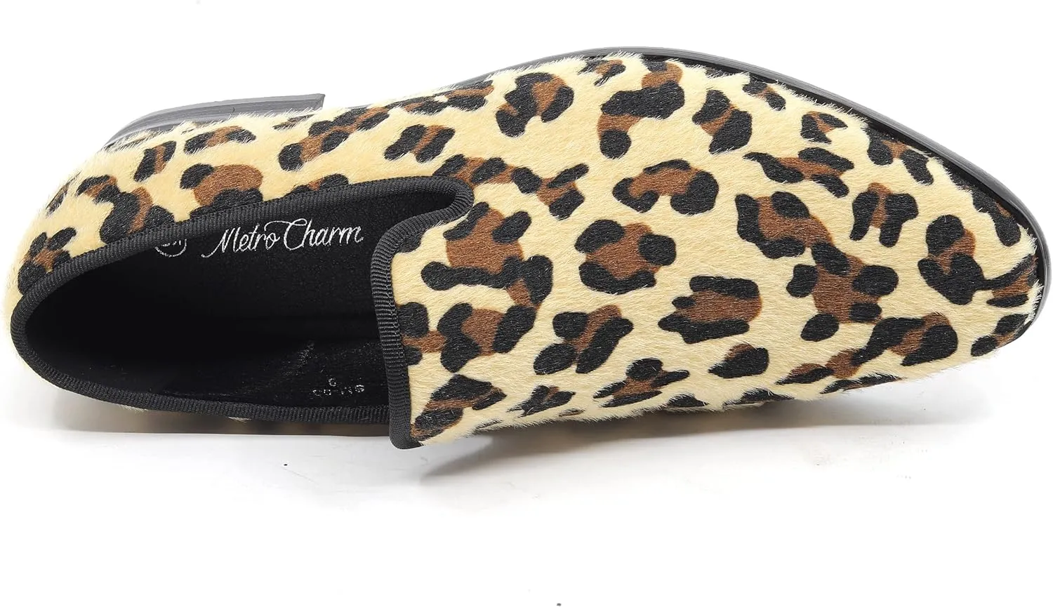 Men's Fashion Leopard Print Smoking Dress Loafers Slip On Shoes SM-03