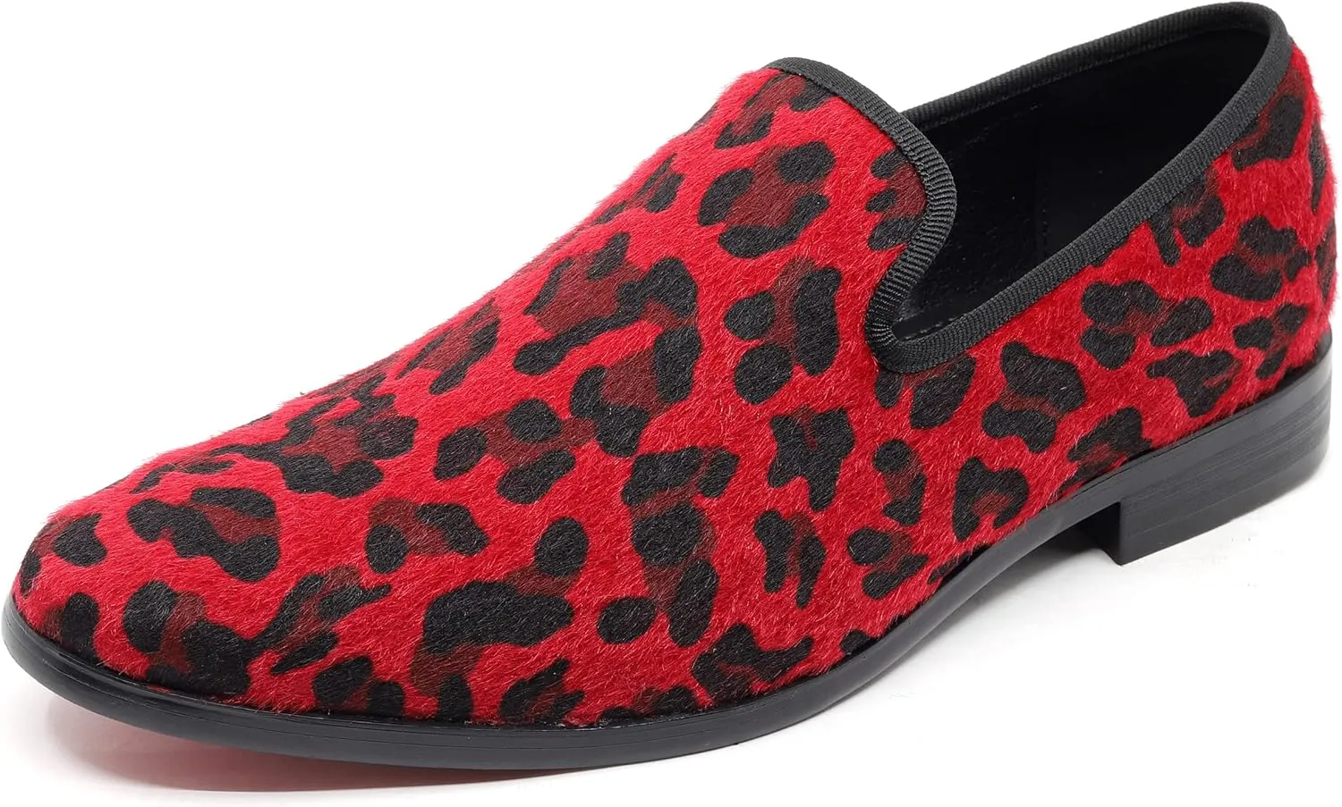 Men's Fashion Leopard Print Smoking Dress Loafers Slip On Shoes SM-03