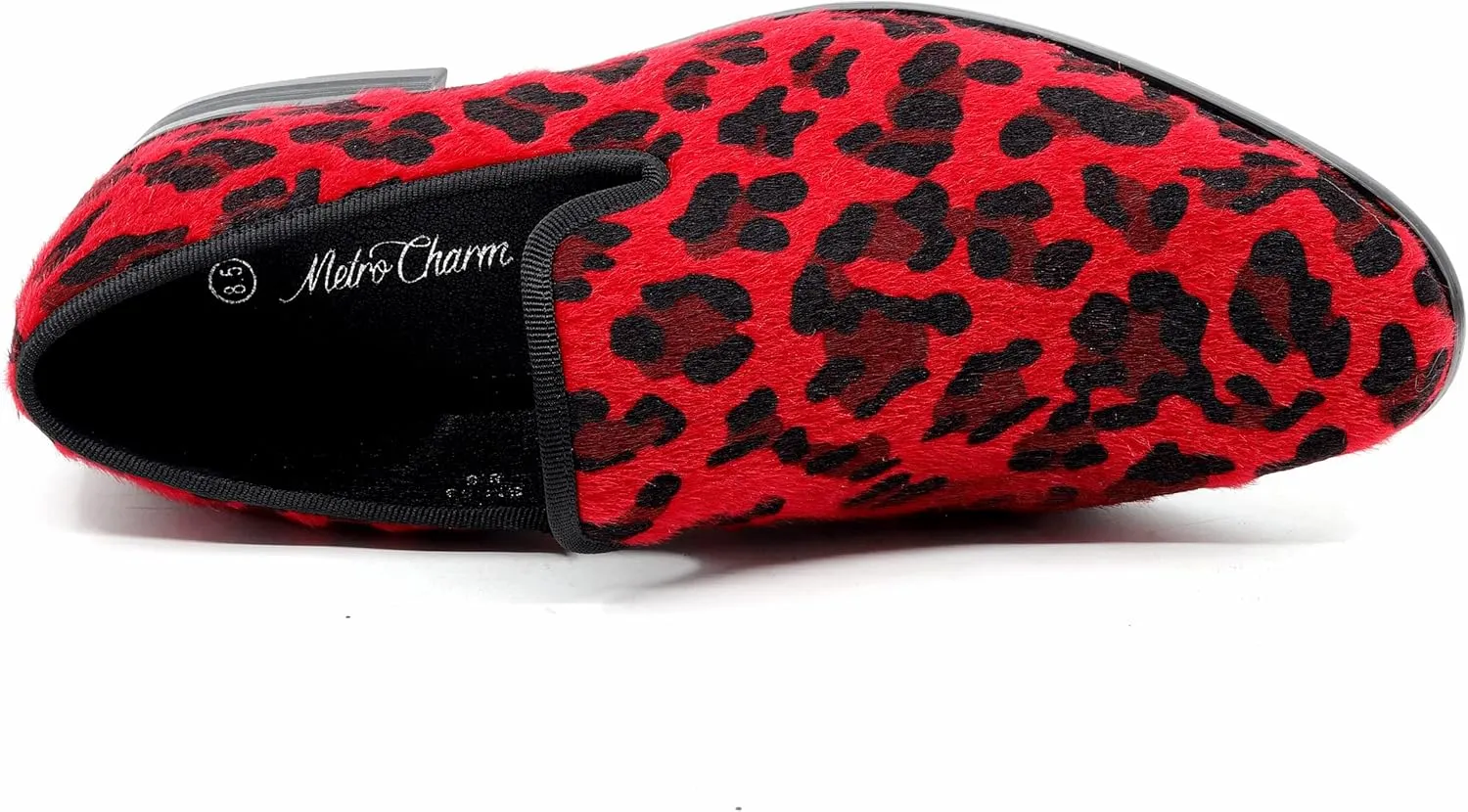 Men's Fashion Leopard Print Smoking Dress Loafers Slip On Shoes SM-03