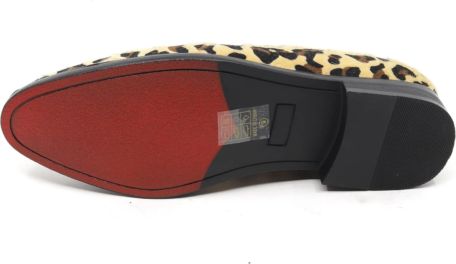 Men's Fashion Leopard Print Smoking Dress Loafers Slip On Shoes SM-03