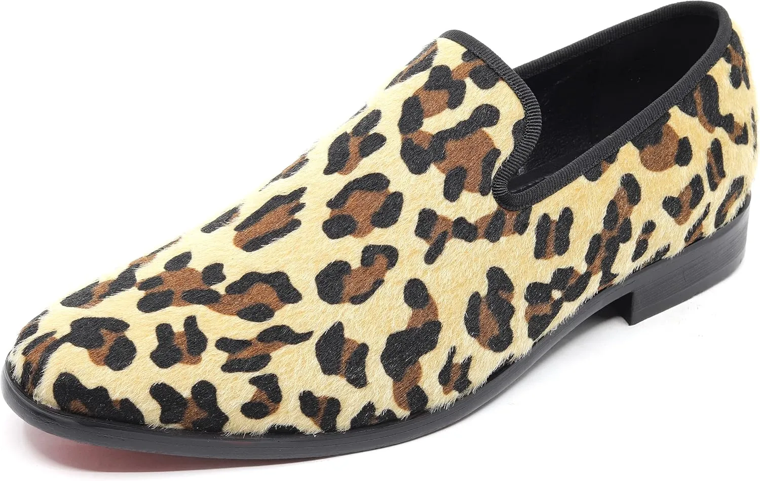 Men's Fashion Leopard Print Smoking Dress Loafers Slip On Shoes SM-03