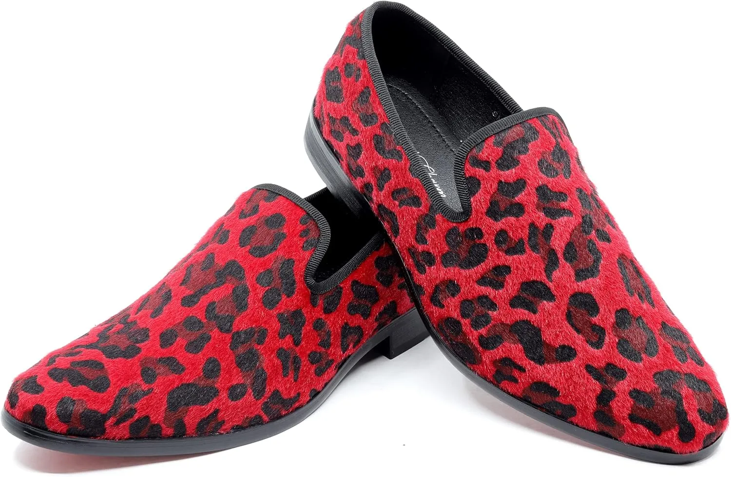 Men's Fashion Leopard Print Smoking Dress Loafers Slip On Shoes SM-03
