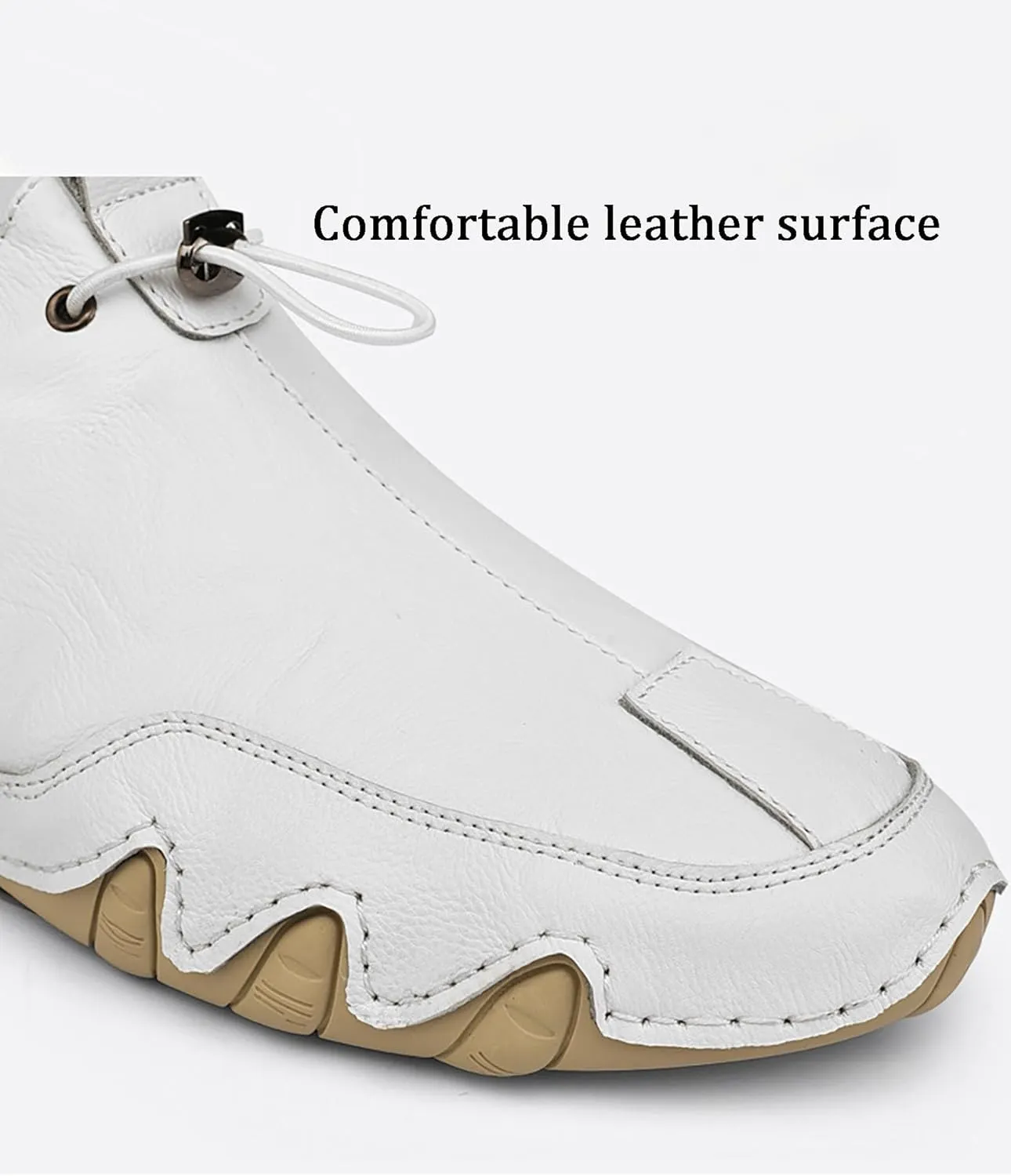 Men's Fashion Men Leather Loafers Flats Sewing Slip-On Casual Dressy Shoes Fall Trendy Walking