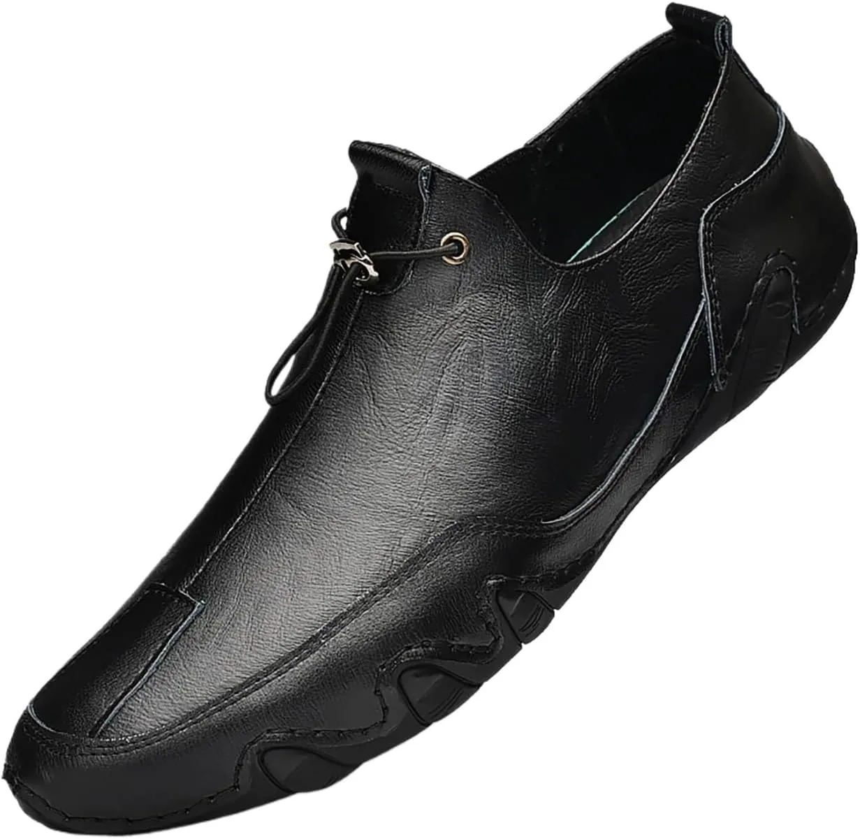 Men's Fashion Men Leather Loafers Flats Sewing Slip-On Casual Dressy Shoes Fall Trendy Walking
