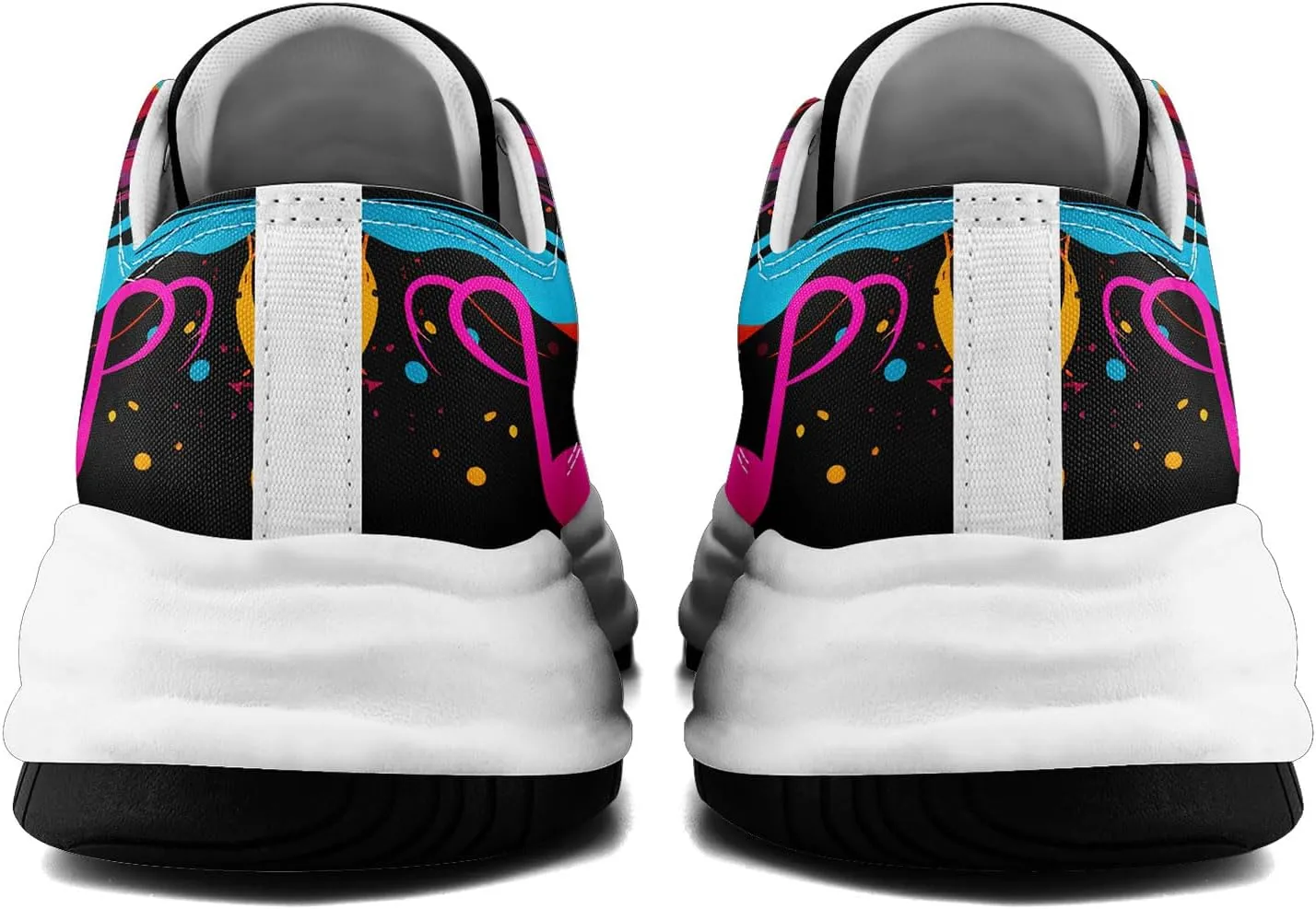 Mens Graffiti Canvas Sneakers Colorful Casual Low Top Lace-Up Canvas Shoes for Women Abstract Street Art Design