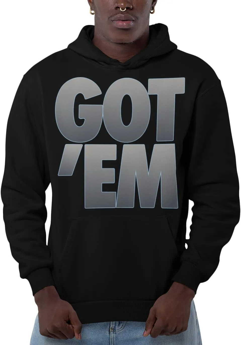 Men's Graphic Hoodie Printed Jordan 6 Cool Gray Colors, Pullover To Match Jordans