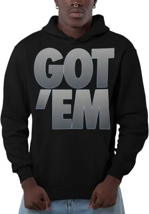 Men's Graphic Hoodie Printed Jordan 6 Cool Gray Colors, Pullover To Match Jordans