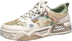 Men's Letter Printed Fashion Skateboard Shoes, Casual Sneakers, Outdoor Men's Street Style Shoes