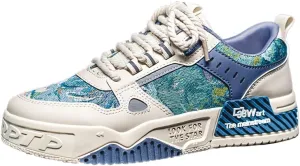 Men's Letter Printed Fashion Skateboard Shoes, Casual Sneakers, Outdoor Men's Street Style Shoes