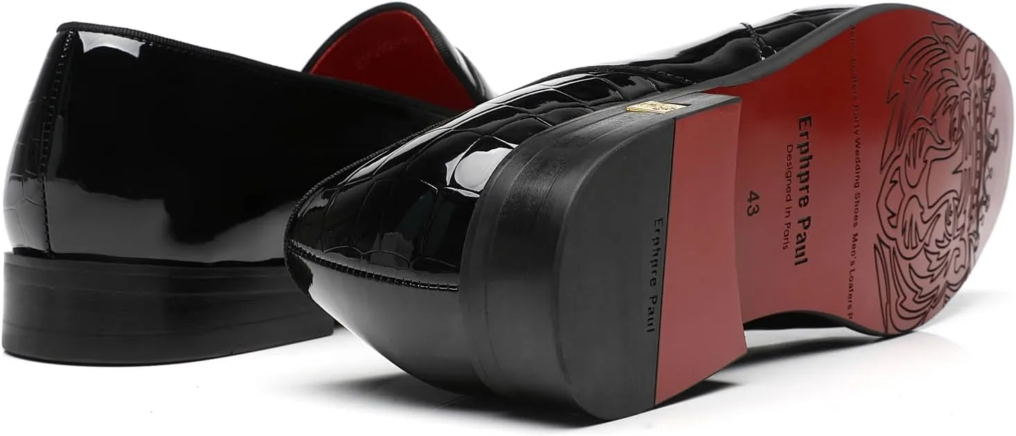 Mens Loafers Patent Leather American Dress Wedding Party Shoes
