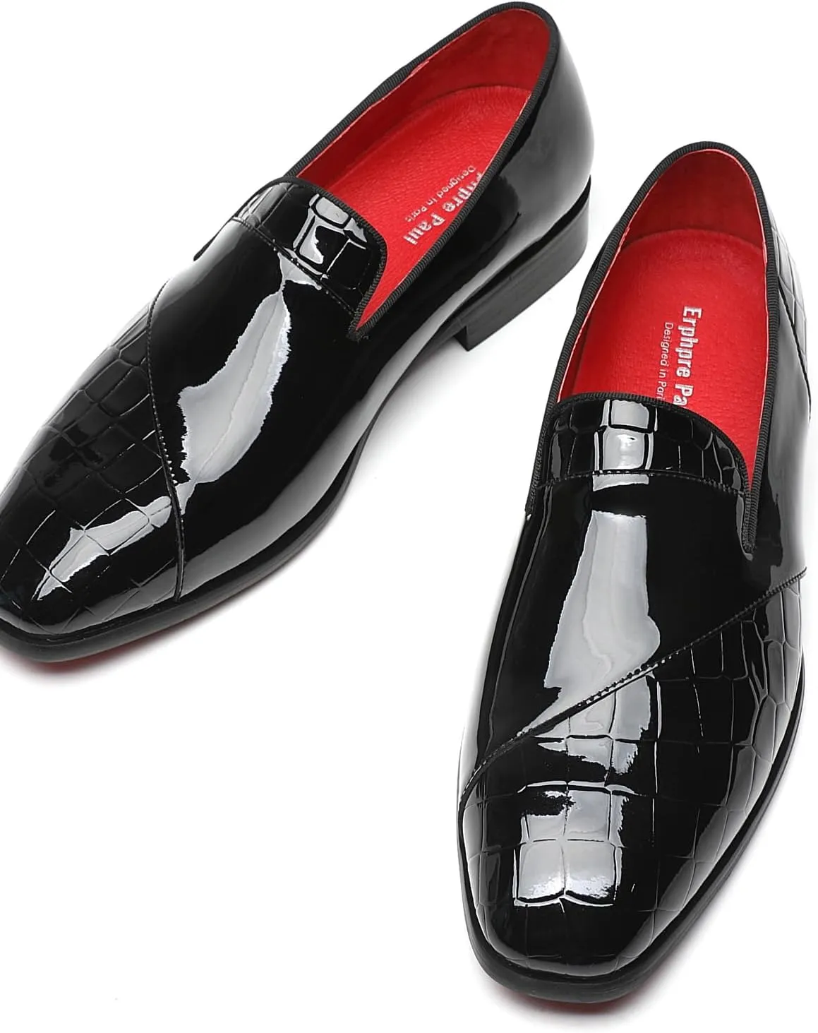 Mens Loafers Patent Leather American Dress Wedding Party Shoes