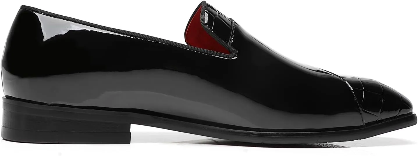 Mens Loafers Patent Leather American Dress Wedding Party Shoes