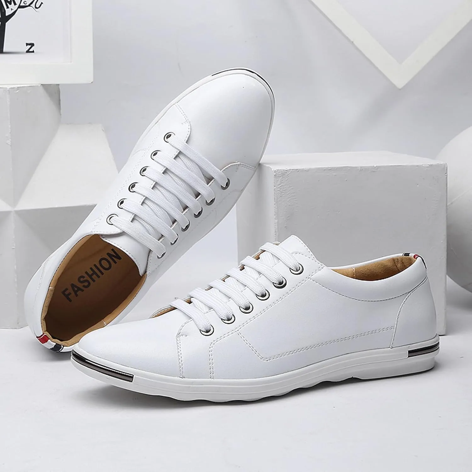 Men's Low Top Oxford Shoes Lace-Up Comfort Walking Casual Driving Shoes Fashion Flat Sneakers Round Toe Business Dress Shoes