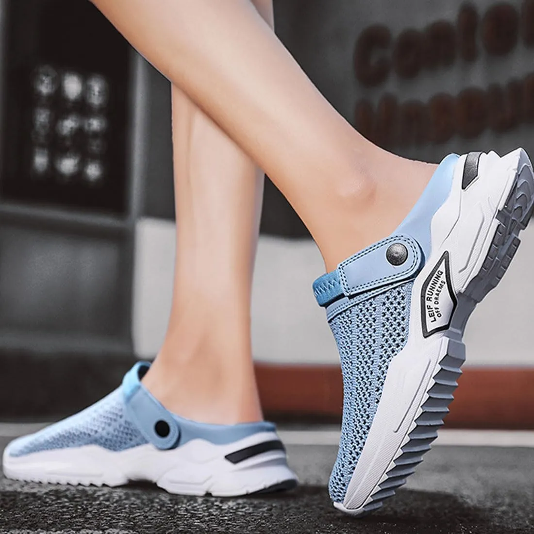 Men's Orthopedic Hollow-Out Summer Sandals, Comfortable Slip On Shoes with Arch Support, Knit Mesh Walking Shoes Beach Sandals