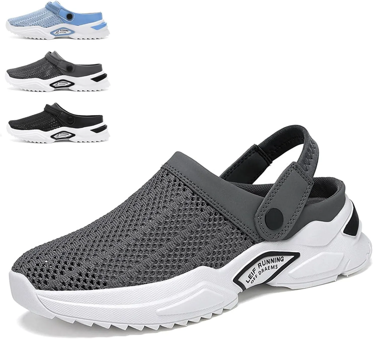 Men's Orthopedic Hollow-Out Summer Sandals, Comfortable Slip On Shoes with Arch Support, Knit Mesh Walking Shoes Beach Sandals