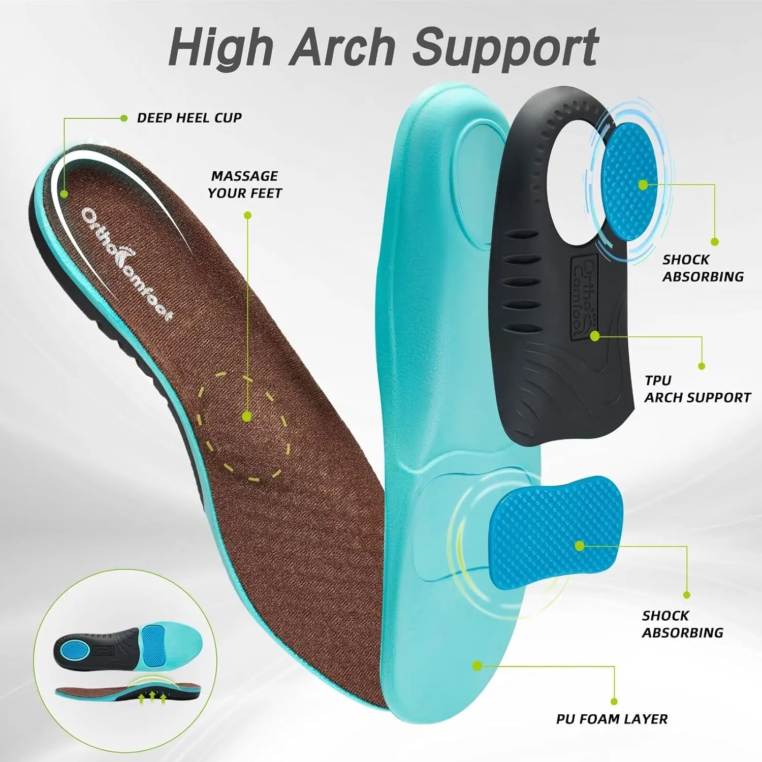 Men's Orthopedic Leather Dress Fashion Sneakers: Comfortable Plantar Fasciitis Business Walking Shoes with Arch Support, Orthotic Flat Feet Thick Sole Sneakers for Foot and Heel Pain Relief