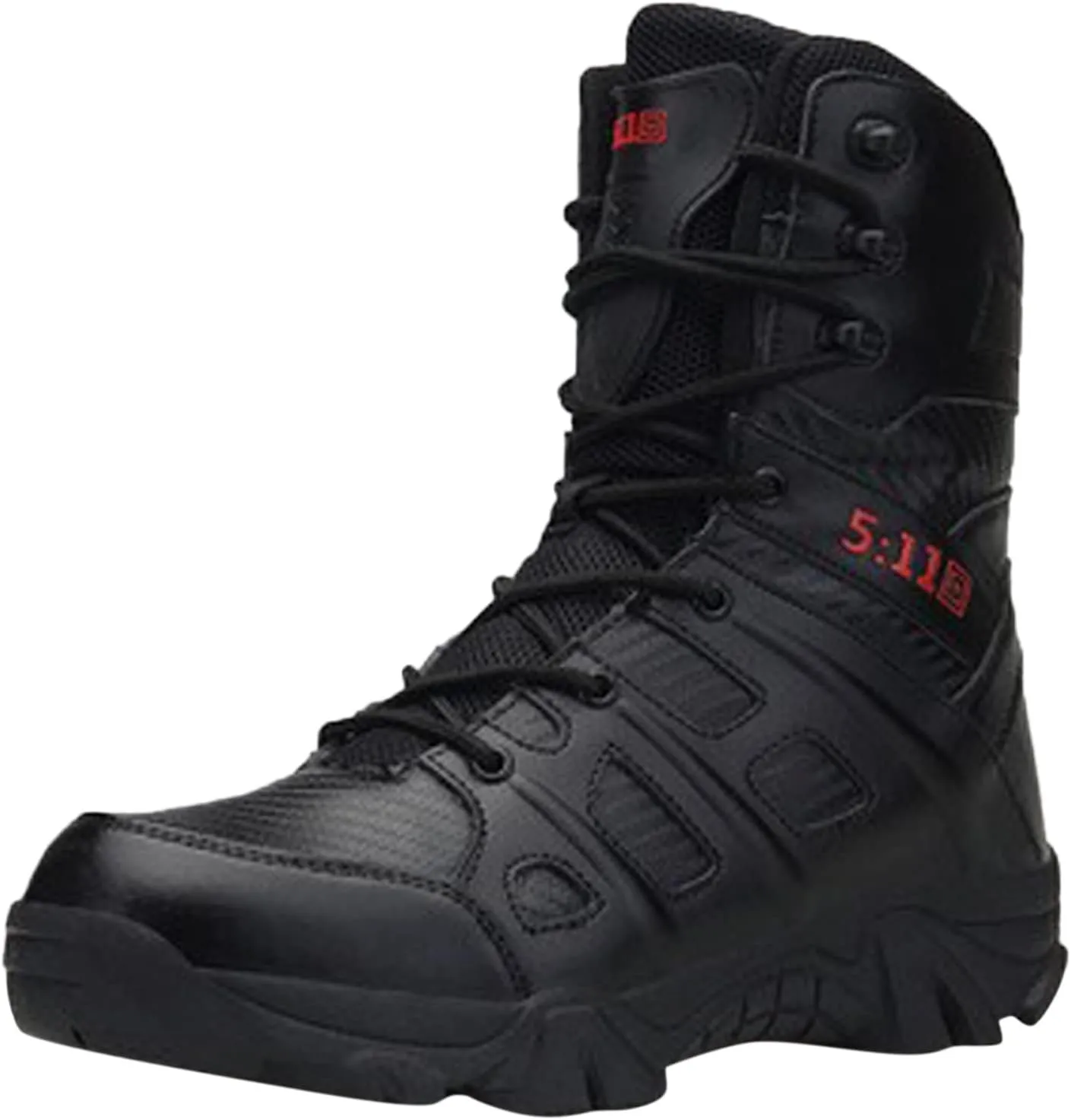 Men's Shoes High Top Lace Up Sports Casual Shoes Outdoor Desert Boots Short Boots Nonslip Cowboy Boots for Men (Black, 9)