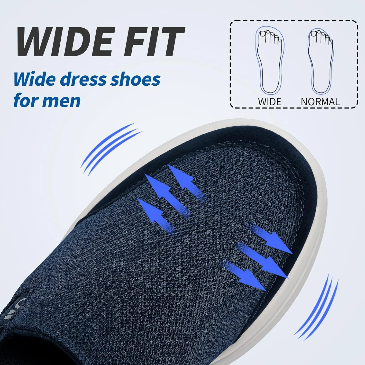 Men's Slip on Sneakers Walking Shoes X Wide Width Comfortable Casual Sneakers Lightweight Work Driving Loafers