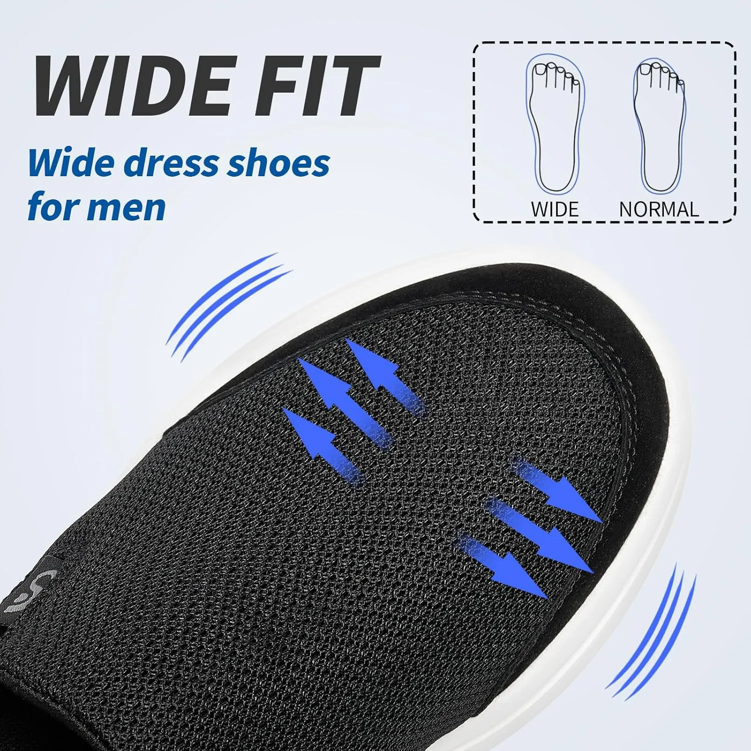 Men's Slip on Sneakers Walking Shoes X Wide Width Comfortable Casual Sneakers Lightweight Work Driving Loafers