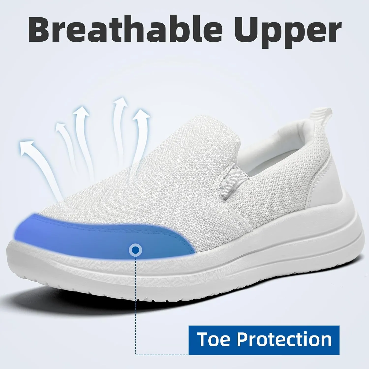 Men's Slip on Sneakers Walking Shoes X Wide Width Comfortable Casual Sneakers Lightweight Work Driving Loafers