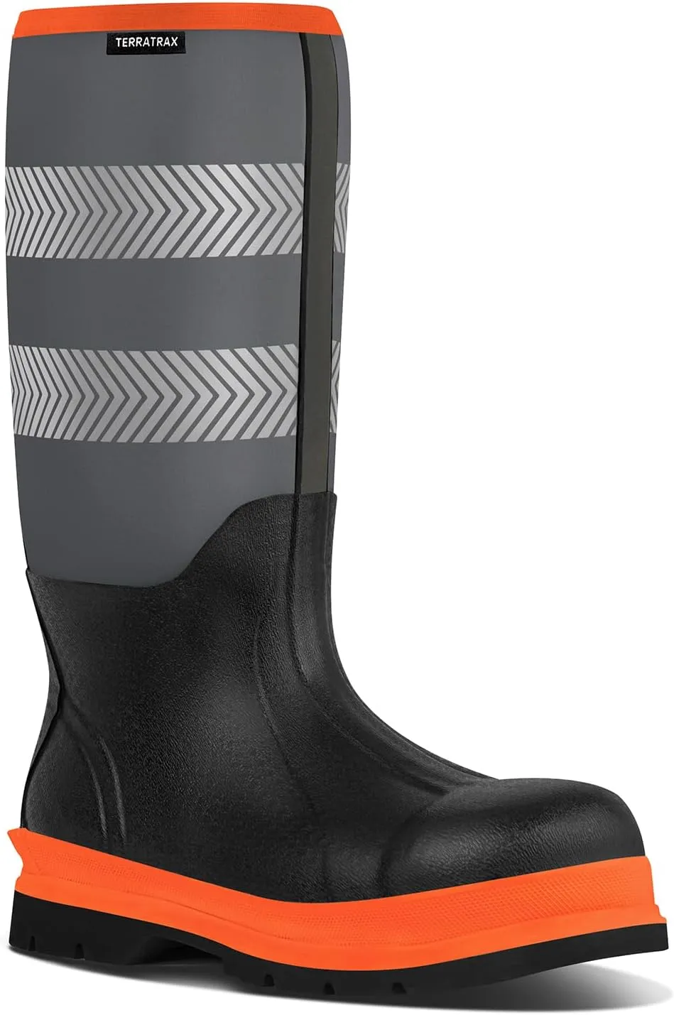 Men's Steel Toe Muck Work Boots – Reflective, Puncture Proof, Oil & Slip Resistant, Rubber & Neoprene, Breathable Safety Boots for Construction, Roadwork, Industrial & Heavy Duty