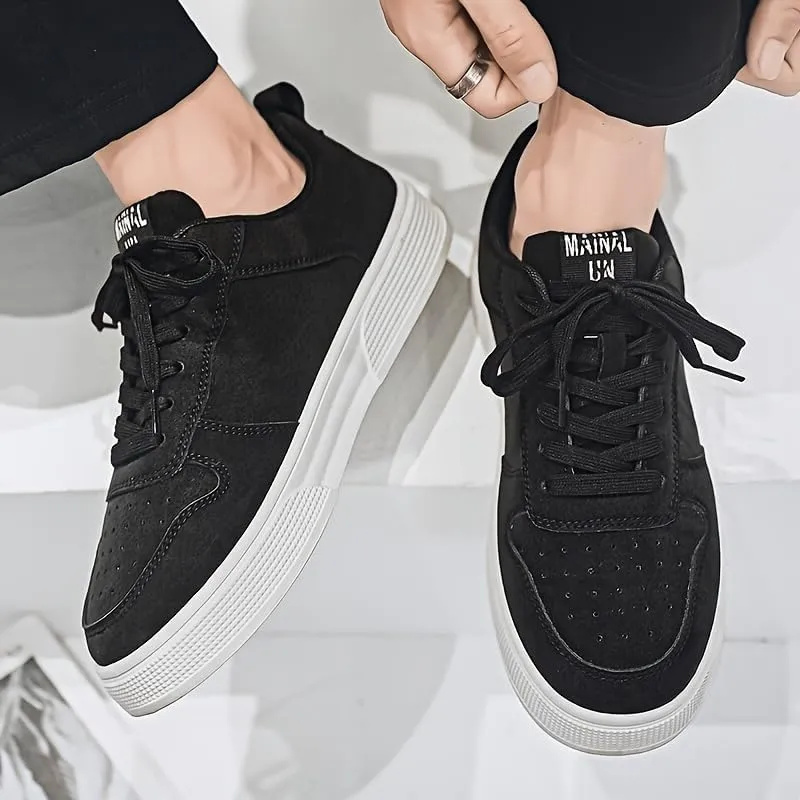 Men's Sturdy Skate Shoes - Stylish Non-Slip Low-top Sneakers - Suitable for All Seasons, Outdoor Adventure and Street Style - Comfortable Plus Size