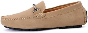 Men's Suede Leather Penny Loafers, Slip-on Driving Moccasins, Casual Flat Shoes, 10 Colors Options,Plus Big Sizes