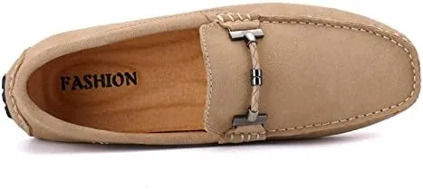 Men's Suede Leather Penny Loafers, Slip-on Driving Moccasins, Casual Flat Shoes, 10 Colors Options,Plus Big Sizes