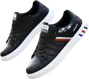 Men's Trendy Street Style Low Top Skateboard Shoes, Comfy Non Slip Lace Up Durable Sneakers for Men's Outdoor Activities