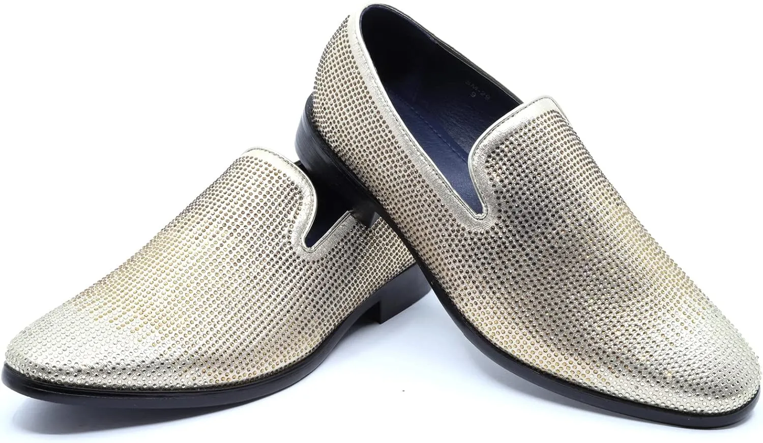 Men's Vintage Rhinestone Designer Classic Smoking Dress Tuxedo Loafers Slip On Shoes SM-29
