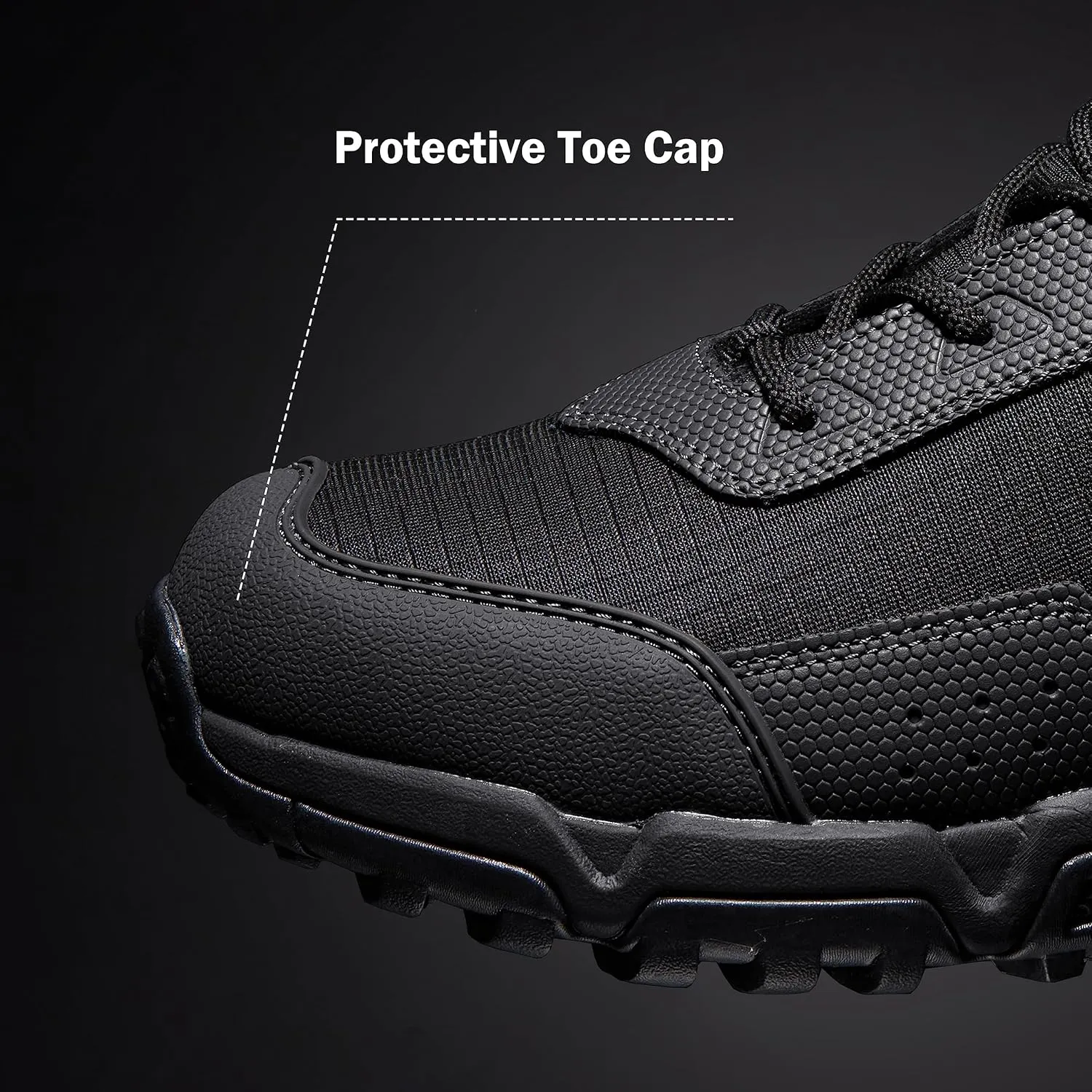 Men's Water-Resistant Work Boots Lightweight Tactical Boots Non-Slip Hiking Boots for Men