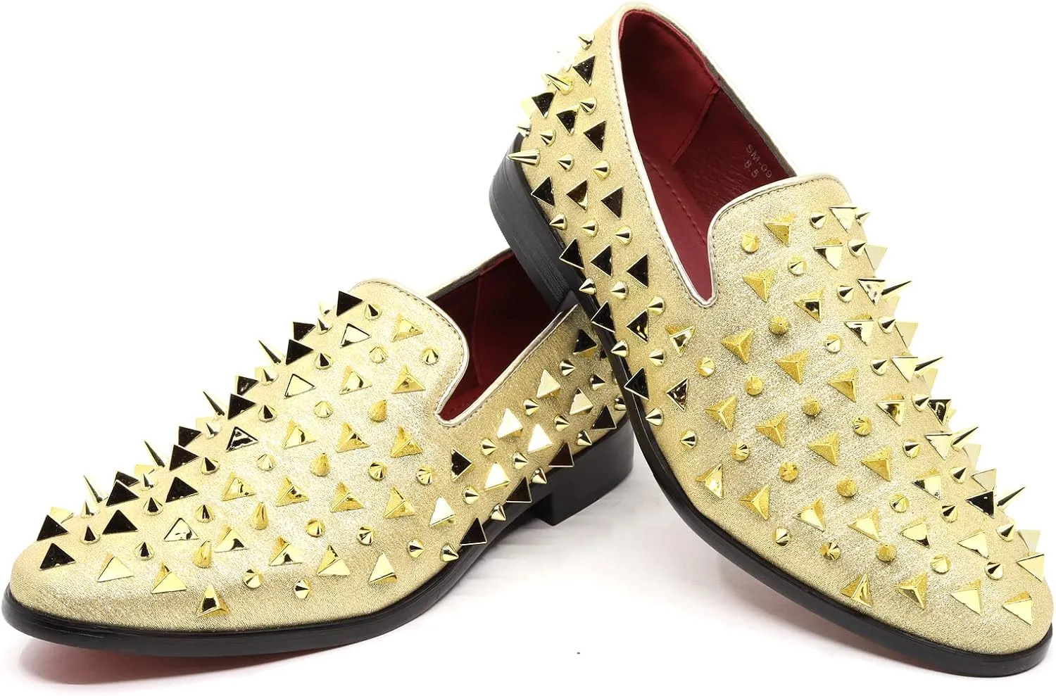 Metrocharm Men's Velvet Fashion Smoking Spike Slipper Dress Tuxedo Loafer Slip On Shoe SM-09