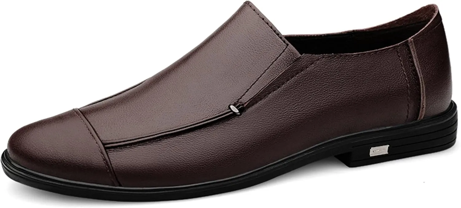 Minishion Mens Dress Slip on Shoes Faux Leather Office Casual Loafers