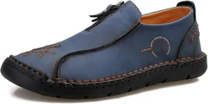 Minishion Mens Loafers Outdoor Zip Retro Work Shoes 8812#
