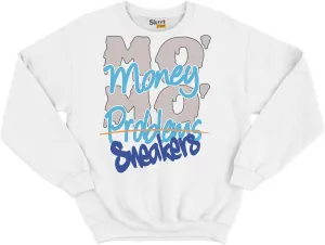 MO Money MO Sneakers Unisex Unisex Crew Neck Sweatshirt Match 1s High OG Prototype White XX-Large